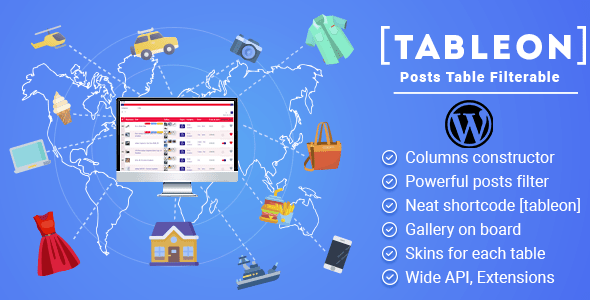TABLEON - WordPress Posts Table Filterable